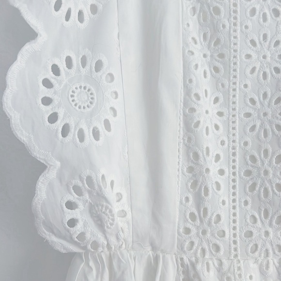 English Factory Eyelet Midi Dress White NWT - Picture 14 of 16